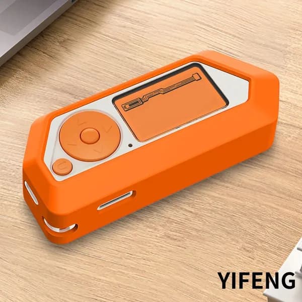 Чехол из силикона для Flipper Zero, оранжевый, полное покрытие