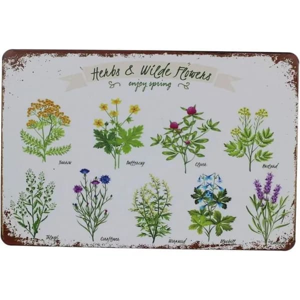 Металлические вывески Wildflower Винтажная металлическая жестяная вывеска 20x30 см