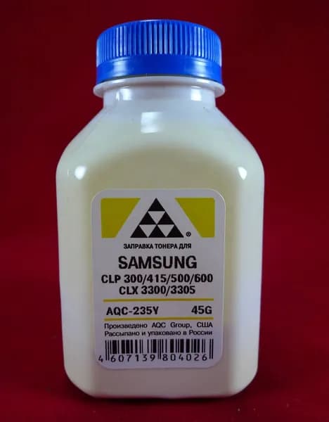 Тонер AQC-235Y для HP Color Laser 150a, Samsung CLP-300 (AQC-США) 45 г желтый