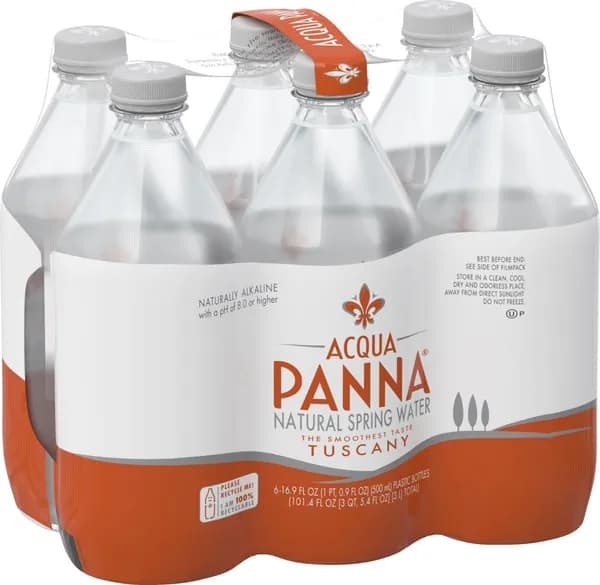 Вода минеральная Acqua Panna (Аква Панна) 6 шт. по 0,5 л, негазированная, пэт