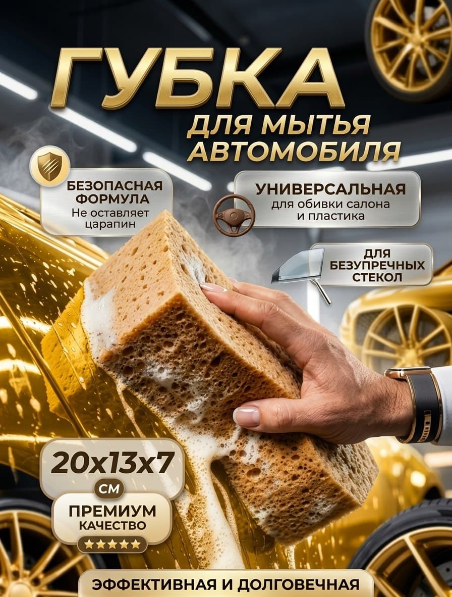 Губка автомобильная, 1 шт.