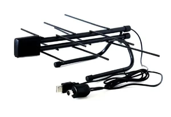 Антенна комнатная для цифрового телевидения DVB/T2, с усилением, USB инжектор, активная Rus10