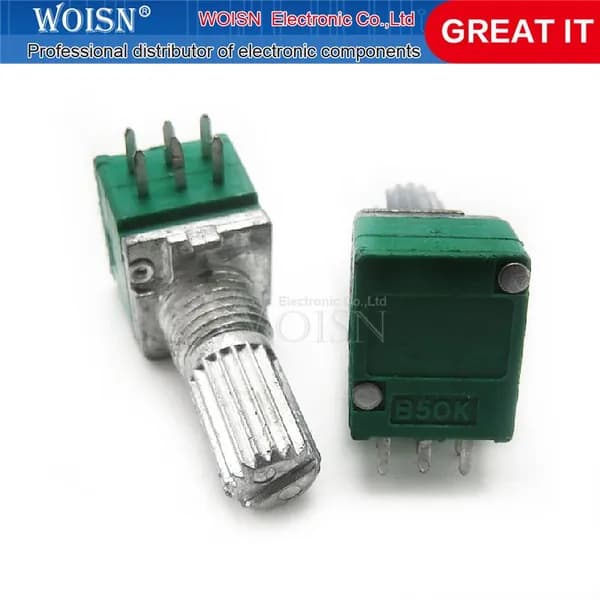 10шт./лот 6 feet handle length 15MM double potentiometer RK097G B50K Интегральная схема