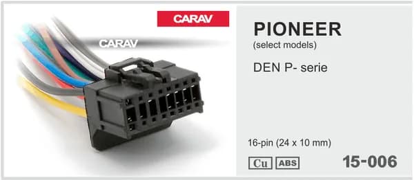 Разъем для подключения магнитолы Pioneer DEH P-series. Carav 15-006.