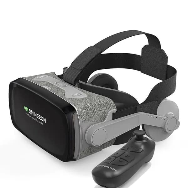 VR гарнитура 3D, очки виртуальной реальности на голову, погружение в игры, для смартфонов -- VR + геймпад B03 (Фото 1 ваш товар)