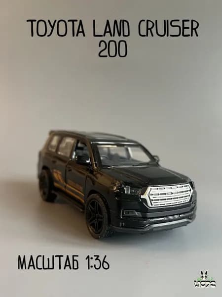 Машина металлическая инерционная Toyota Land Cruiser 200 1:36 двери открываются.