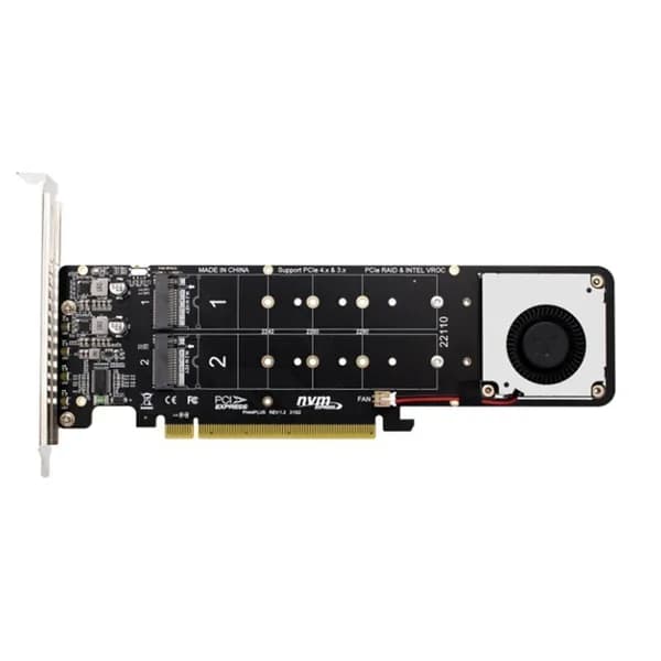 (G C K F) Двухсторонний 4-дисковый Сплит-карта NVME PCI-E X16 Адаптер карты расширения - M.2 M-Key X4SSD