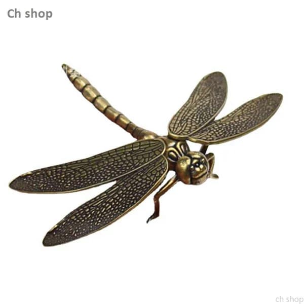 Мини-латунная стрекоза, литая фигурка животного, скульптура в стиле ретроch shop