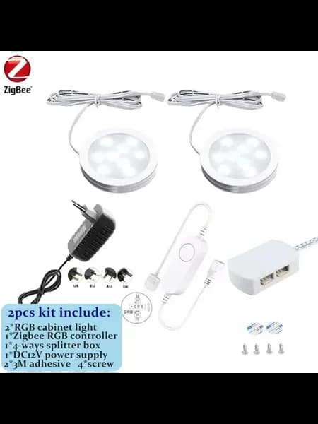RGB LED Подсветка для шкафов Zigbee DC12V EU Plug, 2