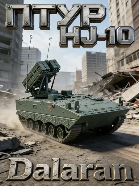 ПТУР HJ-10 (Красная Стрела-10) сборная модель танка 1/72 без клея, Dalaran (КНР современная , ПТУР "Корнет-Э")