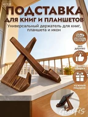 Многофункциональная подставка для книг, планшета и икон Универсальный держатель с наклоном для удобного чтения и просмотра Прочный настольный аксессуар