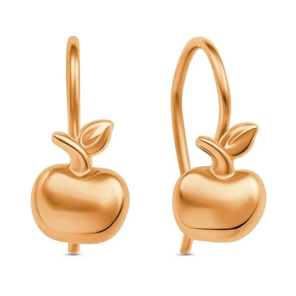 Серьги детские из красного золота 585 пробы 585GOLD
