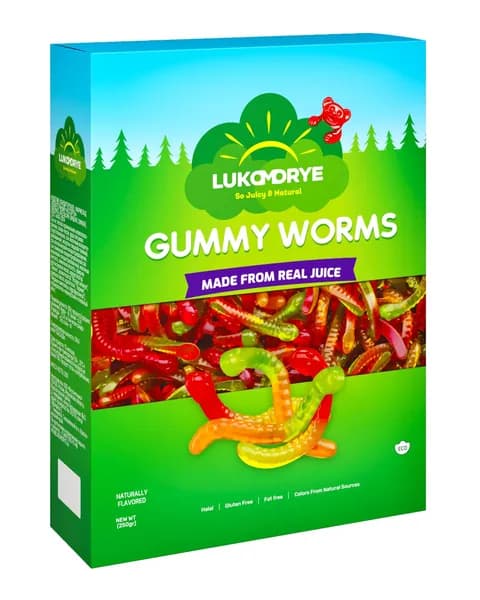 Мармелад жевательный Lukomorye Gummy Worms, Ассорти, 270 г