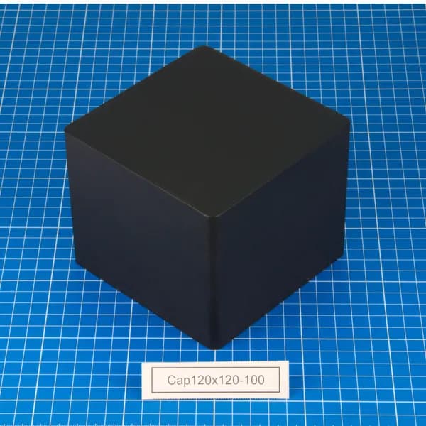 Cap120x120-100 Колпак (кожух) для трансформатора. Внешний размер колпака (ДхШ-В) 120x120-100 (мм)