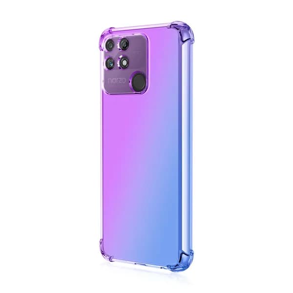 Противоударный чехол с усиленными углами для Realme Narzo 50A (RMX3430) с защитой камеры и экрана