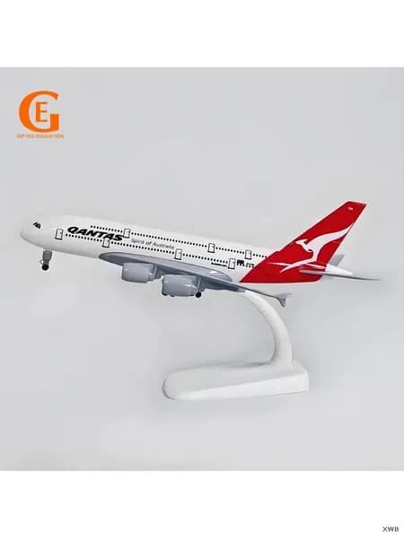 Металлическая Модель Самолета Qantas Airbus 380, 20CM С Колесами