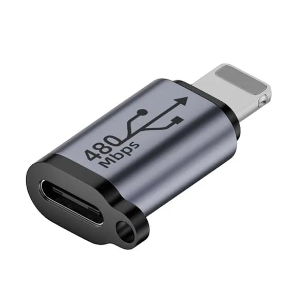 (1 шт.) Переходник для Apple: Type C женский на Apple (Lightning) мужской
