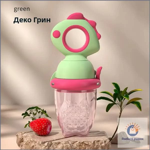 Детский ниблер для фруктов и овощей, прорезыватель, сеточка для прикорма, безопасная игрушка для жевания, с ручкой