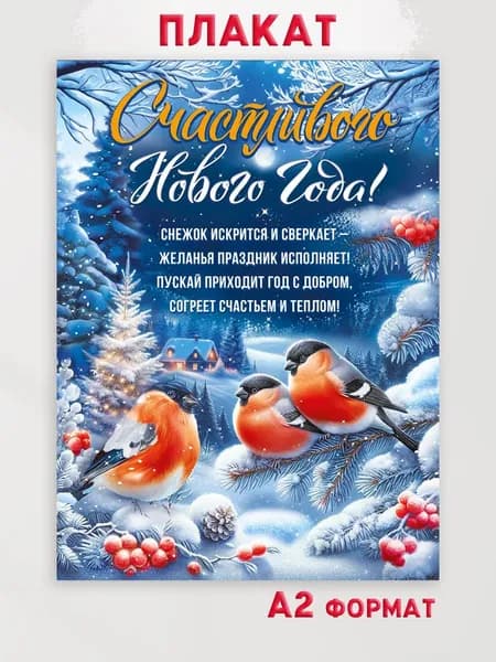 Новогодний плакат для украшения Счастливого Нового года!