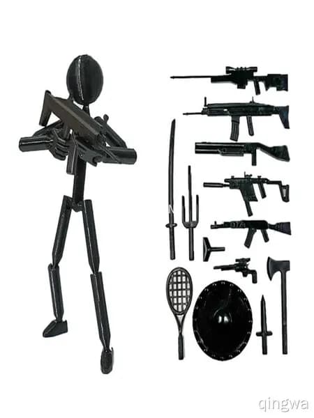 Подвижный пазл-сборка Stickman