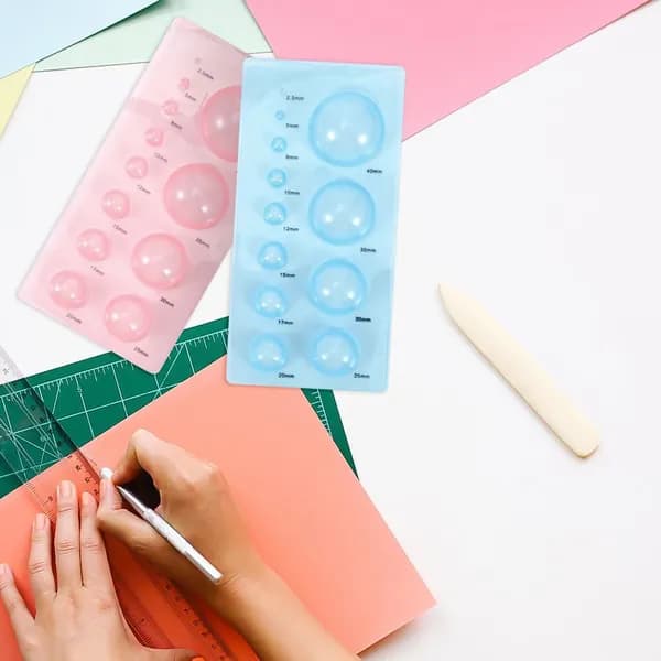 Набор из 4 синих пластмассовых инструментов для бумажного квиллинга для diy творчества