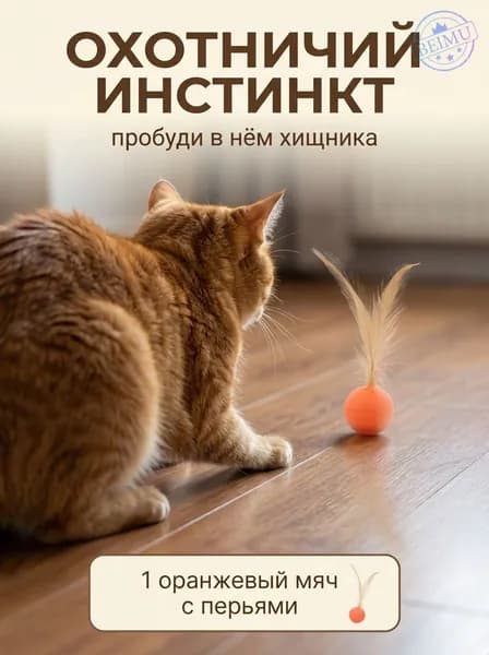 Мячик для кошки Суперупругий набор силиконовых игрушек с перьями, тихие игры для активных котят и взрослых кошек, стимулирует охотничий инстинкт