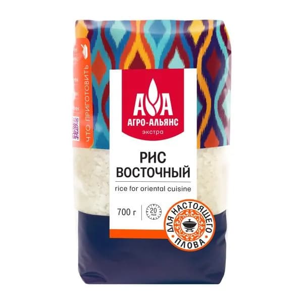 Рис Агро-Альянс Экстра Восточный шлифованный 700г