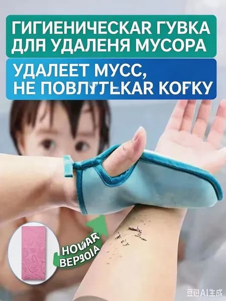 Мягкая мочалка-перчатка для купания детей, безболезненное удаление грязи