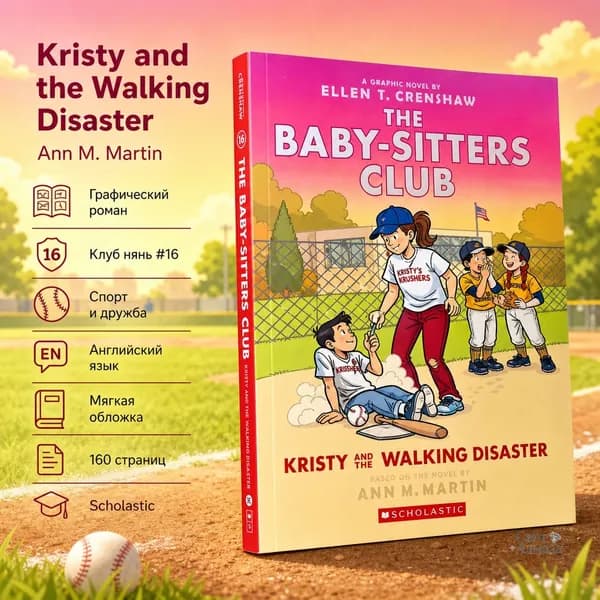 The Baby-Sitters Club Kristy and the Walking Disaster Ellen T. Crenshaw Scholastic / Полноцветный графический роман Клуб нянь том 16 на английском, мягкий переплет