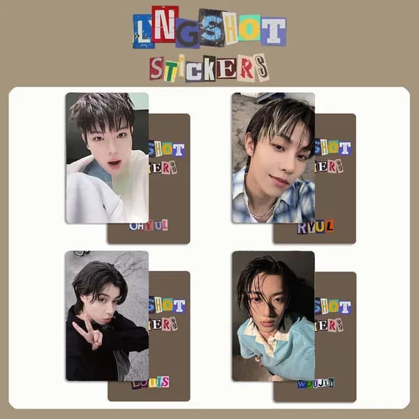 Карточки LNGSHOT k-pop карточки коллекционные SHOT CALLERS Фотокарточки 54 * 86 мм 4 шт