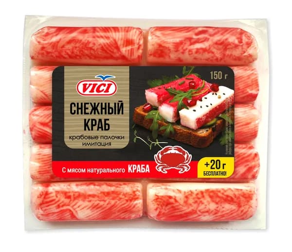 Крабовые палочки с мясом краба 170 г, VICI