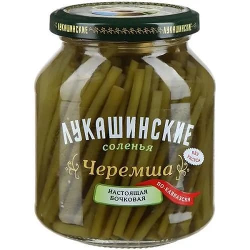 Черемша соленая Лукашинские По-кавказски настоящая бочковая, 340 г
