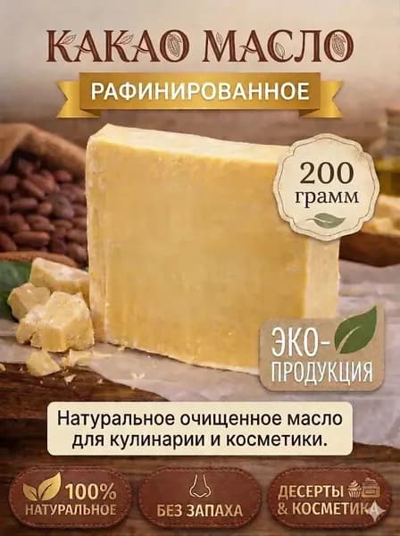 Какао масло рафинированное, Венесуэла (200г)