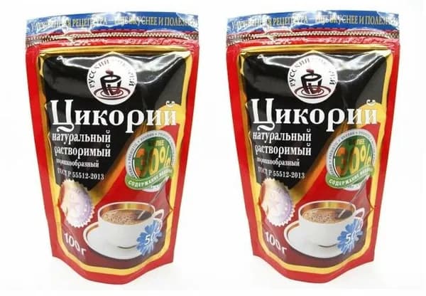 Русский цикорий Цикорий натуральный растворимый, 100 гр, 2 упаковки