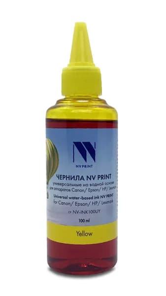 Чернила NV-INK100UY для принтеров Сanon НР Lexmark 100 мл Yellow