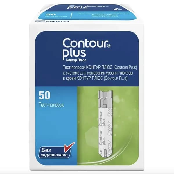 Тест-полоски Контур Плюс Contour Plus №50 срок годности.