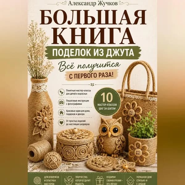 Большая книга поделок из джута. Всё получится с первого раза! | Жучков Александр | Электронная аудиокнига