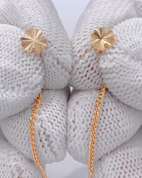Trade Jewelry Серьги ювелирные Протяжки Серебро позолоченное 925 пробы