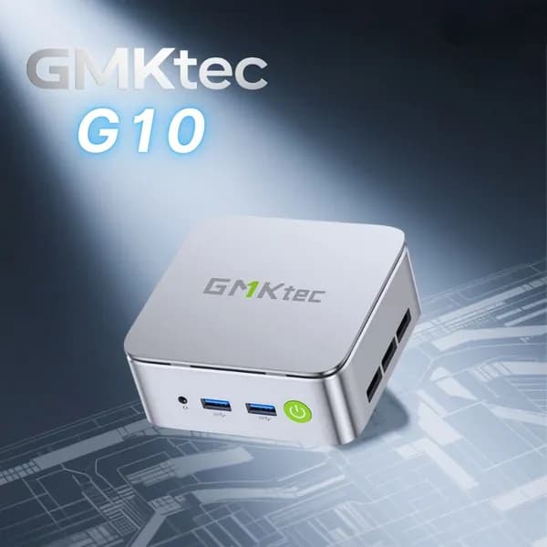 Мини-ПК GMKtec G10 (AMD Ryzen 5 3500U, RAM 16 ГБ, SSD 1024 ГБ, AMD Radeon, Windows 11 Pro), серебристый