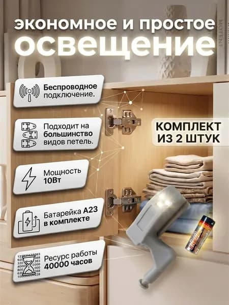 Освещение в шкаф