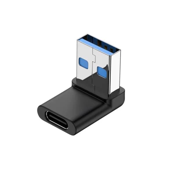 USB 3.1-переходник с разъёма USB-A на USB-C, компактный изогнутый, скорость передачи данных 10 Гбит/с
