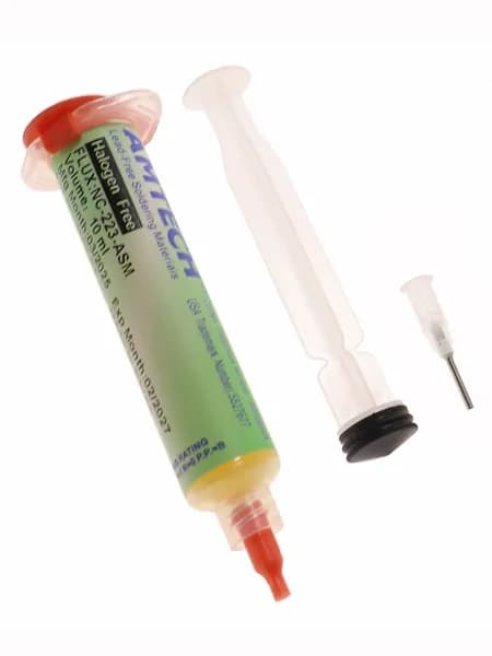 Флюс гель для пайки AMTECH NC-223-ASM, Флюс-гель нейтральный гелевый + 1 иглы + поршень