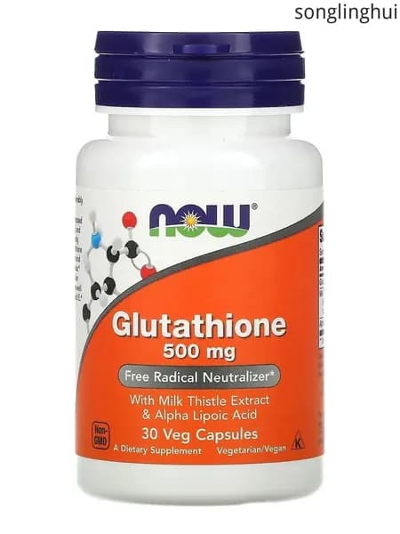 Глутатион NOW Foods Glutathione 500 мг (30 растительных капсул)