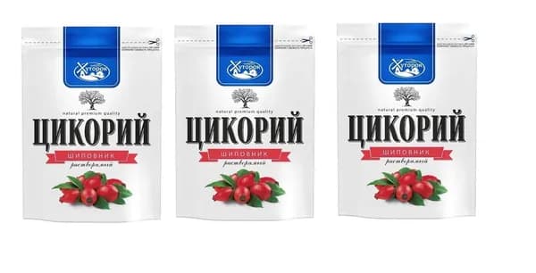 Бабушкин Хуторок Цикорий с шиповником растворимый , 100г ,3 шт