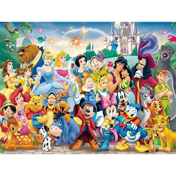 Диамантная картина Disney Мультяшные персонажи 40 30 см, 5D DIY
