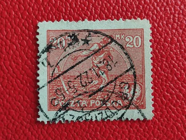 Марки Польша 1921. "Сеятель". Гашение - См фото.