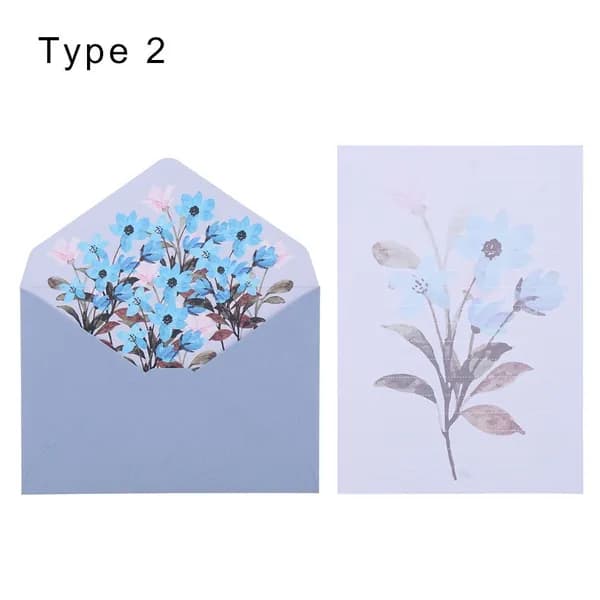 6PCS/Set Цветочный Узор Бумаги