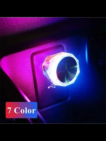 Автомобильная USB-лампа 7 цветов, меняющийся цвет