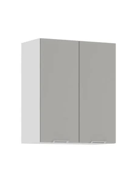 Кухонный модуль навесной, шкаф Тая с полками, 60х31х71.6 см, Белый / Софт Грей