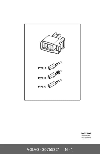 вставка разема топл. форсунки/repair ter org (VOLVO 30765321)